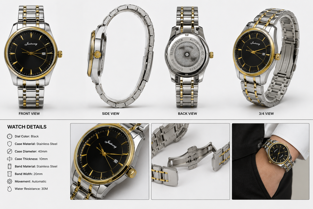 Justrong Two-Tone Automatic Watch